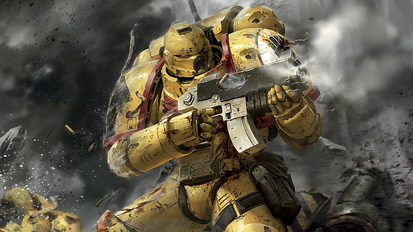 Imperial Fists Space Marine, Warhammer 40K Space Marines HD wallpaper