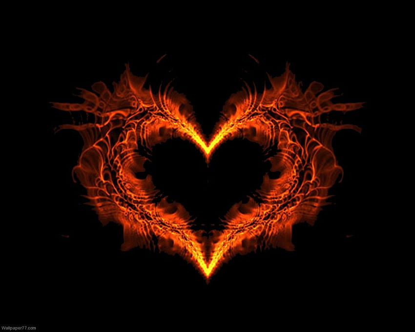 Feuerherz - Flammenherzen, kühle Herzen HD-Hintergrundbild