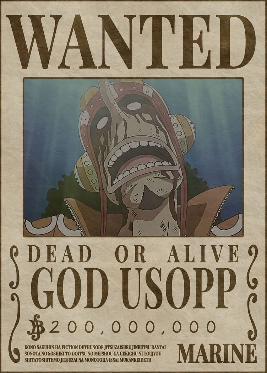 Poster di Usopp Wanted Poster di Melvina Poole. Displate nel 2021. Un pezzo comico, Manga anime one piece, Retro poster, Ussop Bounty Sfondo del telefono HD