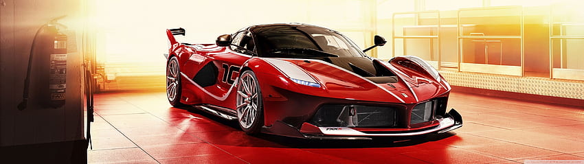 Roter Ferrari FXX K Supercar Ultra Hintergrund für: & UltraWide & Laptop: Multi Display, Dual & Triple Monitor: Tablet: Smartphone HD-Hintergrundbild