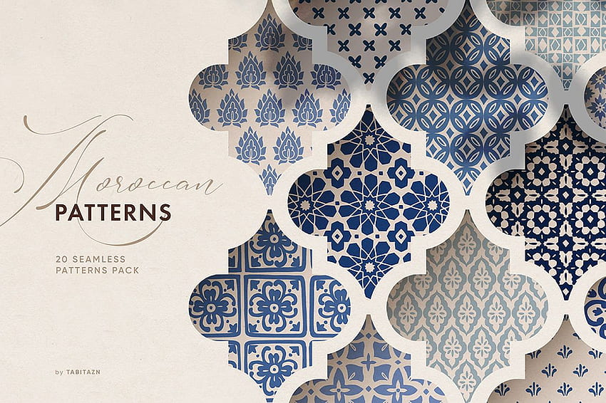 Islamische marokkanische nahtlose Muster HD-Hintergrundbild