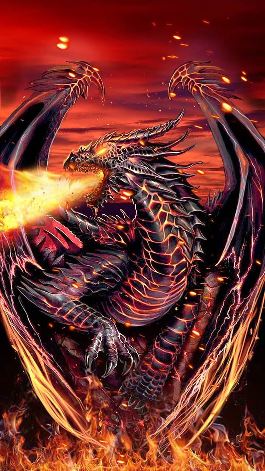 Fire Breathing Dragon เป็นเกมที่น่าทึ่งสำหรับคนรักเกมอย่างแท้จริง - -, Cool Fire Dragon วอลล์เปเปอร์โทรศัพท์ HD