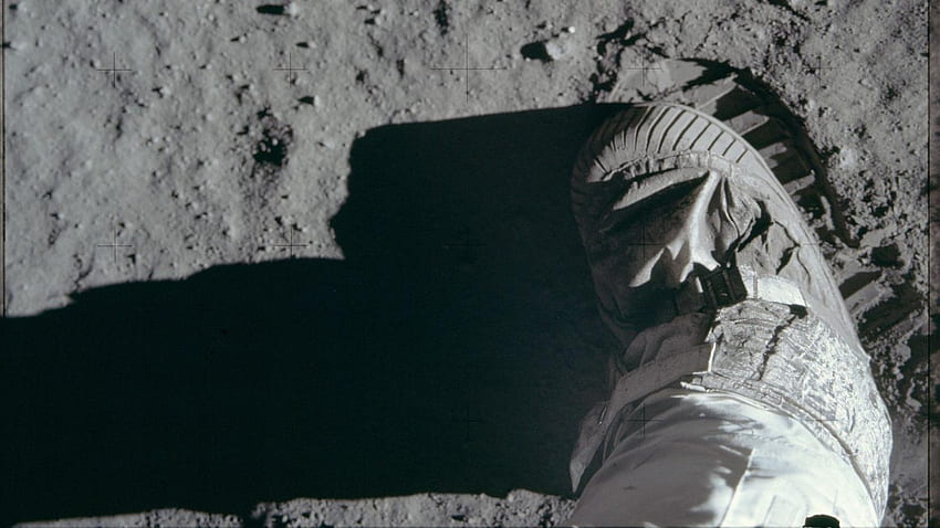 Outtakes ad altissima risoluzione dall'atterraggio sulla luna del 1969 dell'Apollo 11, modulo lunare Sfondo HD