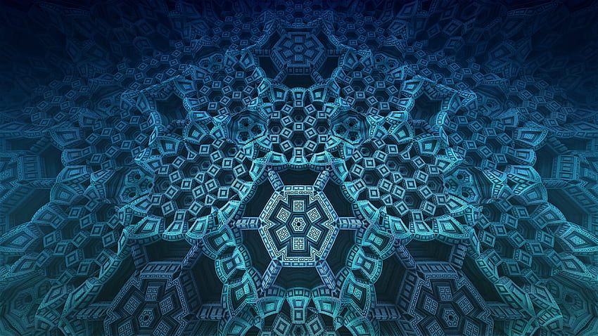 Geometrical pattern, mandala, fractal HD wallpaper