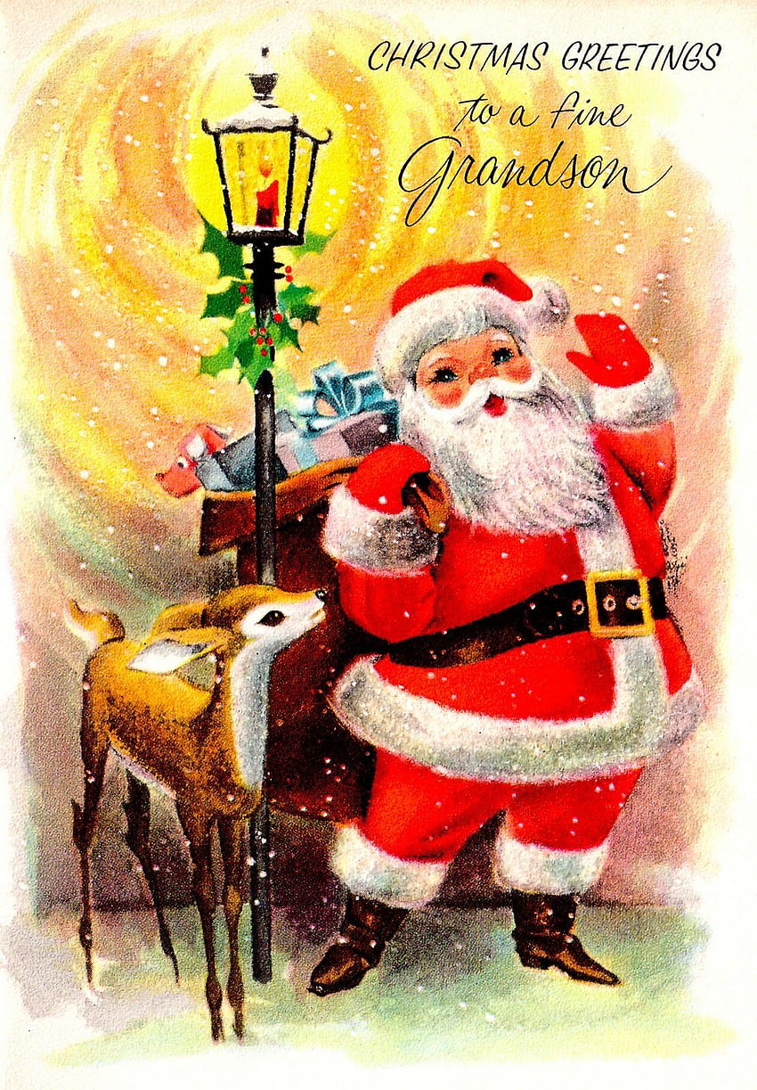 Carolyn Harada on Santa claus. Vintage christmas HD phone wallpaper