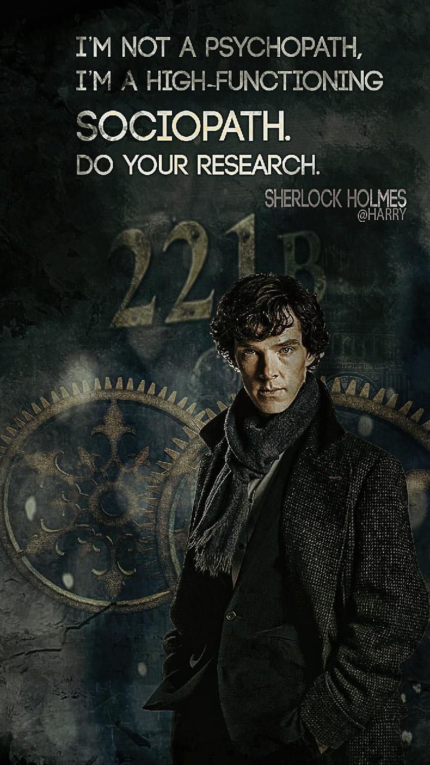 Sherlock Holmes por, Frases de Sherlock Holmes fondo de pantalla del teléfono