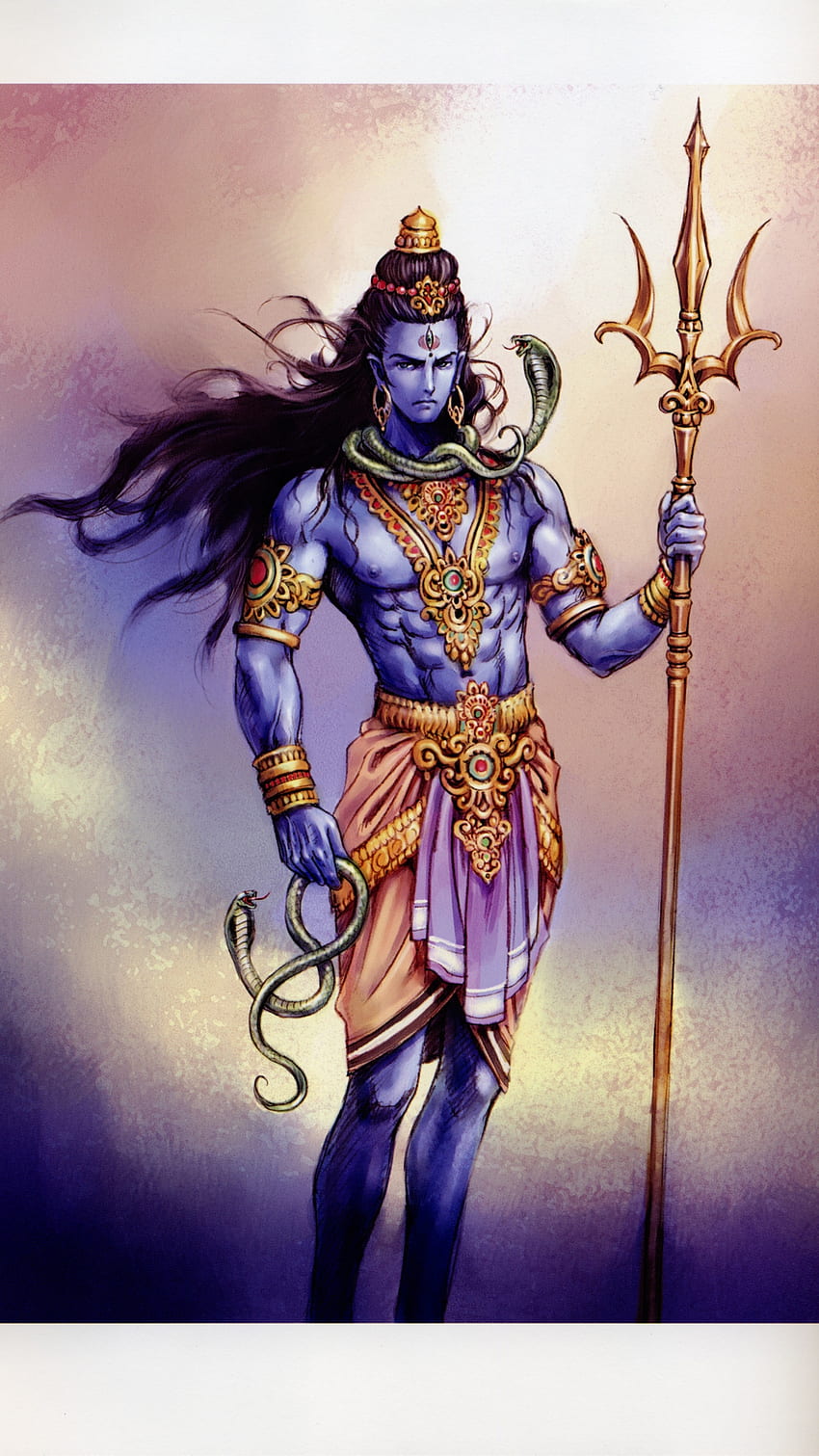 Download Lord Shiva Hd Trident And Beads Wallpaper | Wallpapers.com
