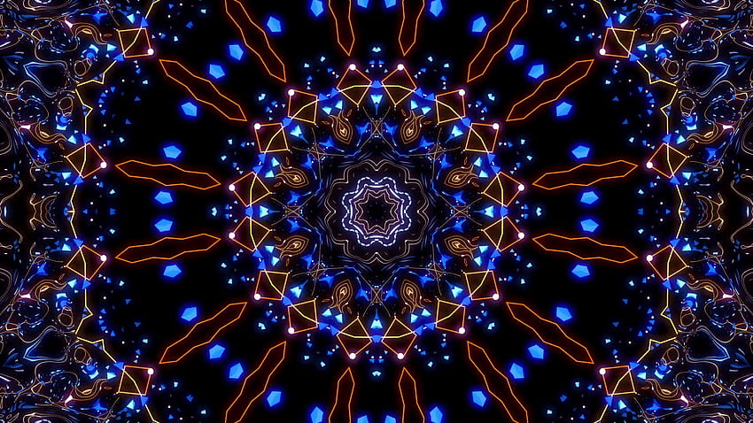 Psychedelic Pulsing Kaleidoscope Tribal Abstract Background Motion, Trippy Tribal วอลล์เปเปอร์ HD