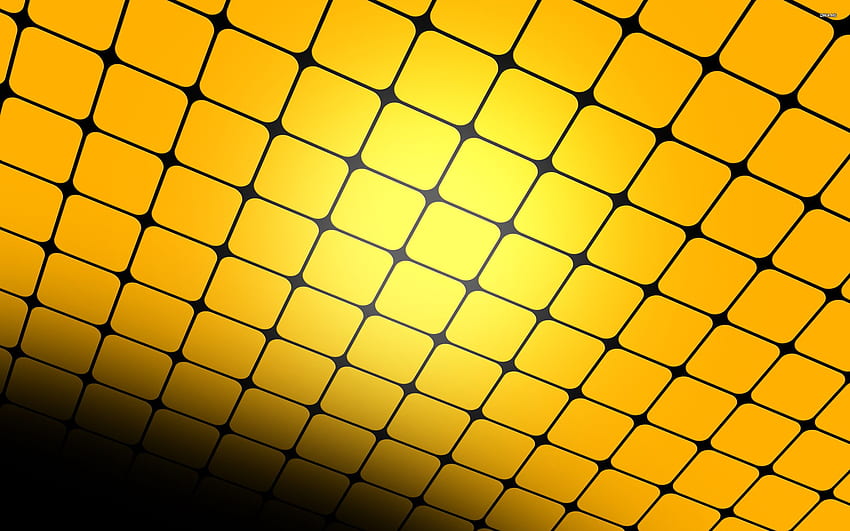Yellow grid in perspective - Abstract HD wallpaper