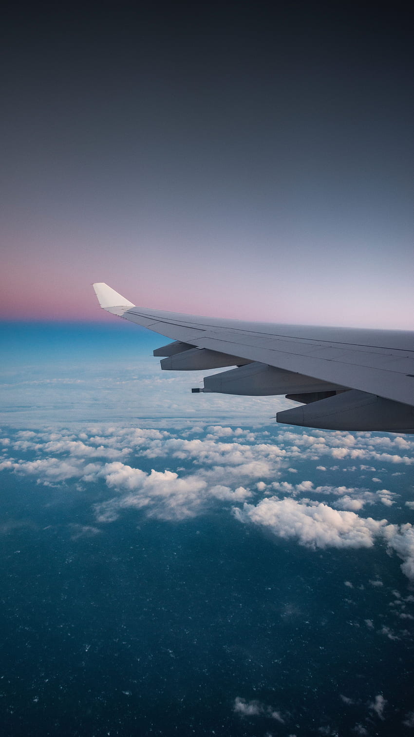 Natura, nuvole, panoramica, recensione, volo, ala di aeroplano, ala dell'aereo Sfondo del telefono HD