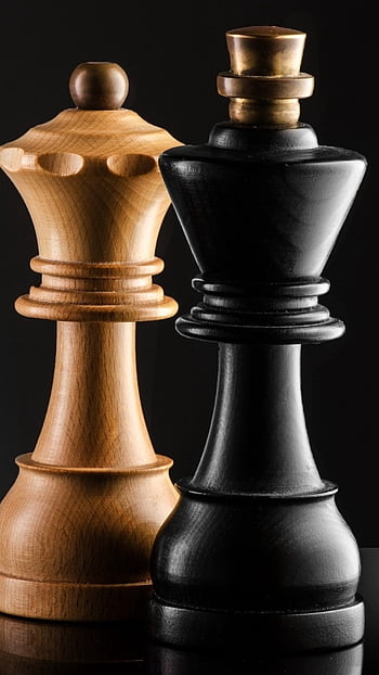 Wallpaper love, game, macro, chess, queen, king for mobile and