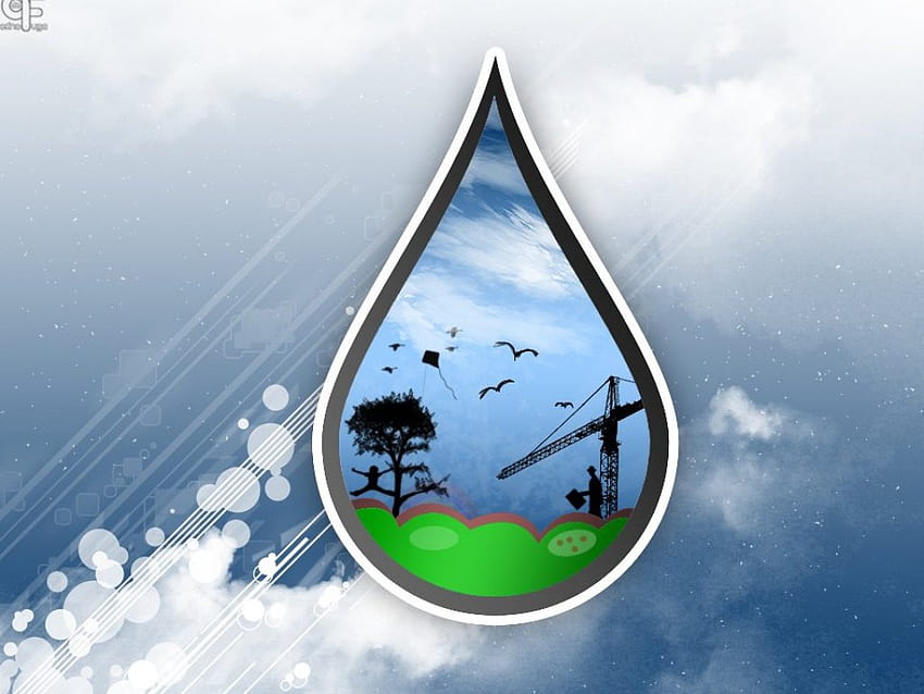 Life a drop, vector, life HD wallpaper