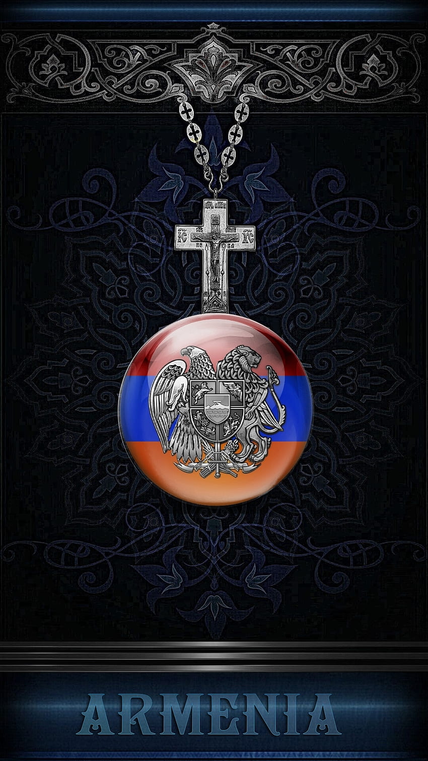 Christian nation, badge, symbol, flag, cross, armenia HD phone wallpaper