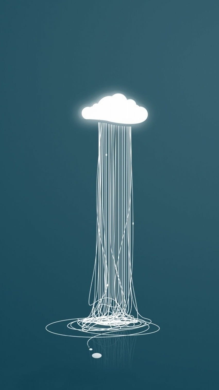 Arte de nubes y lluvia. para los amantes del minimal! Toca para ver más fondo de pantalla del teléfono