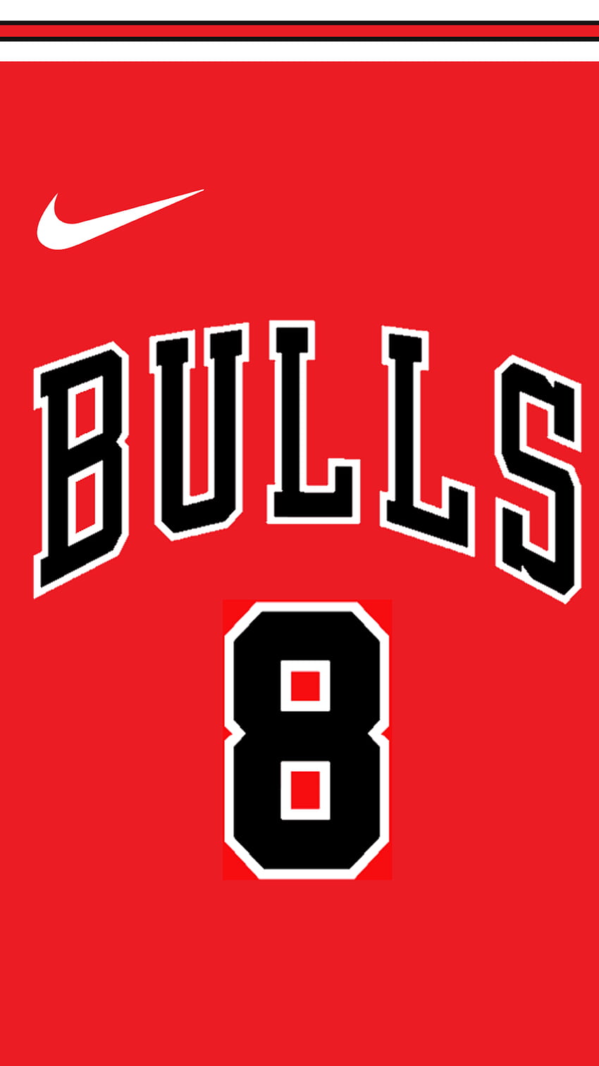 Luigi DePaul na koszulce NBA Nike w 2021 r. Byki z Chicago, logo byków z Chicago, logo byków z Chicago, koszulka Michaela Jordana Tapeta na telefon HD