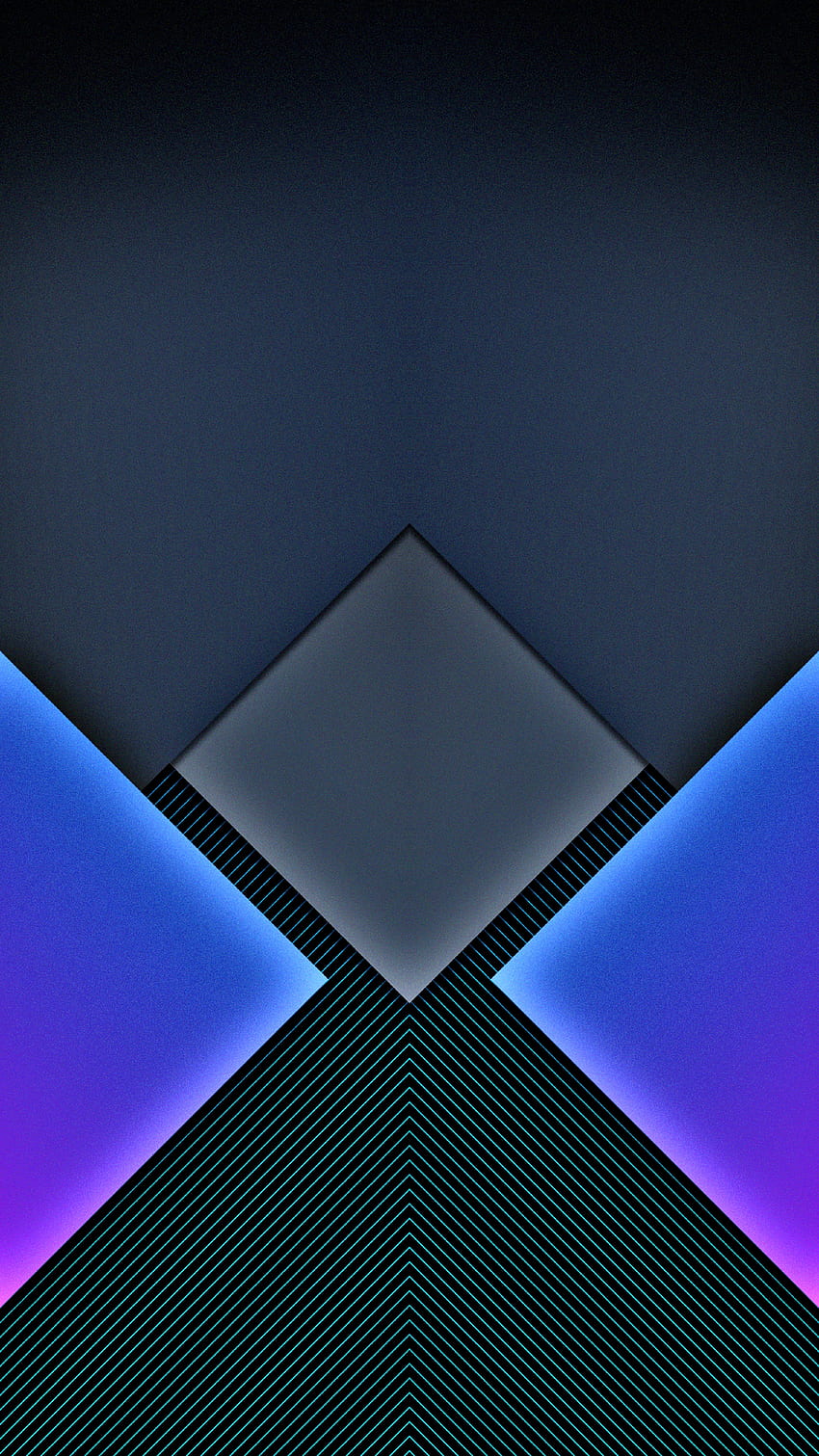 amoled purple black 3d, diamonds, samsung, symmetry, shapes, texture, design, geometric, pattern, abstract, galaxy HD phone wallpaper