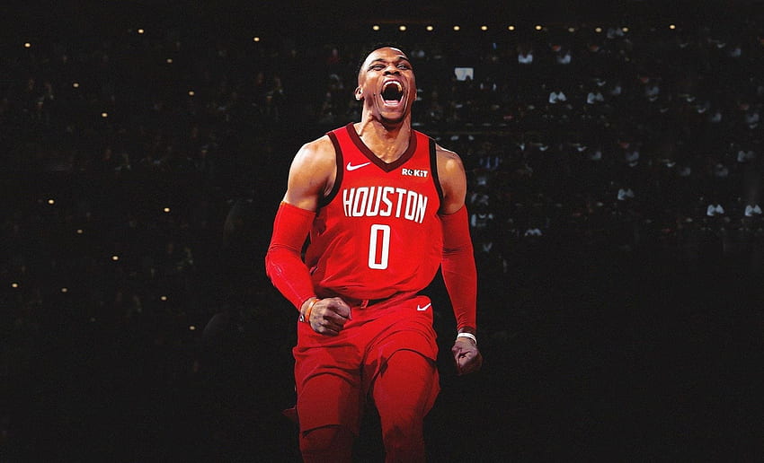 Russell Westbrook - Incrível, Russell Westbrook Rockets papel de parede HD