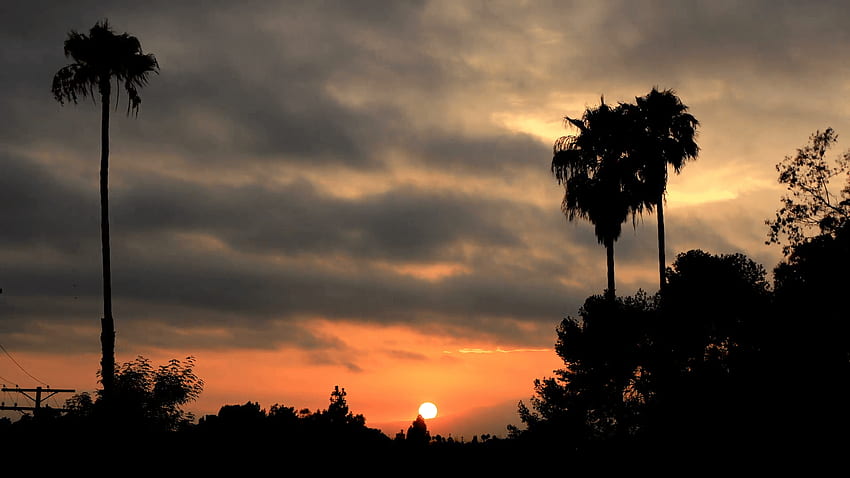 Time Lapse Of A Beautiful Southern California Sunset Stock Video HD wallpaper