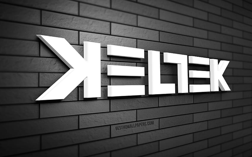 Keltek 3D logo, , Sven Sierperda, gray brickwall, creative, music stars, Keltek logo, dutch DJs, 3D art, Keltek HD wallpaper