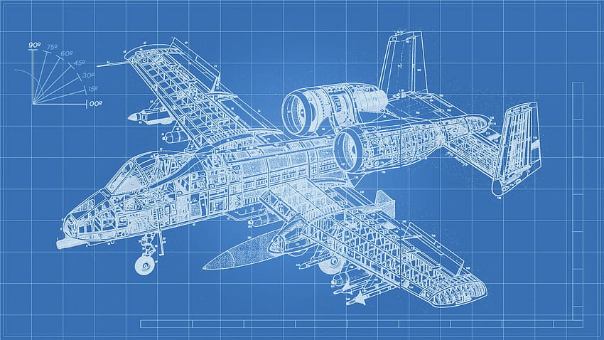 blueprint , airplane, vehicle, aircraft, aerospace engineering, technical drawing HD wallpaper