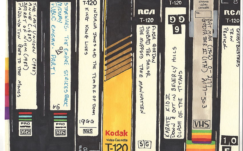 Latar Belakang Pita VHS. Dumbo VHS , Nightmare On Elm Street VHS dan VHS, Kaset VHS Wallpaper HD