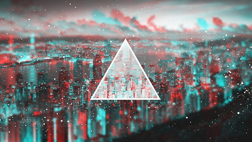 3D city glitch . , background , Cityscape, Glitch PC HD wallpaper