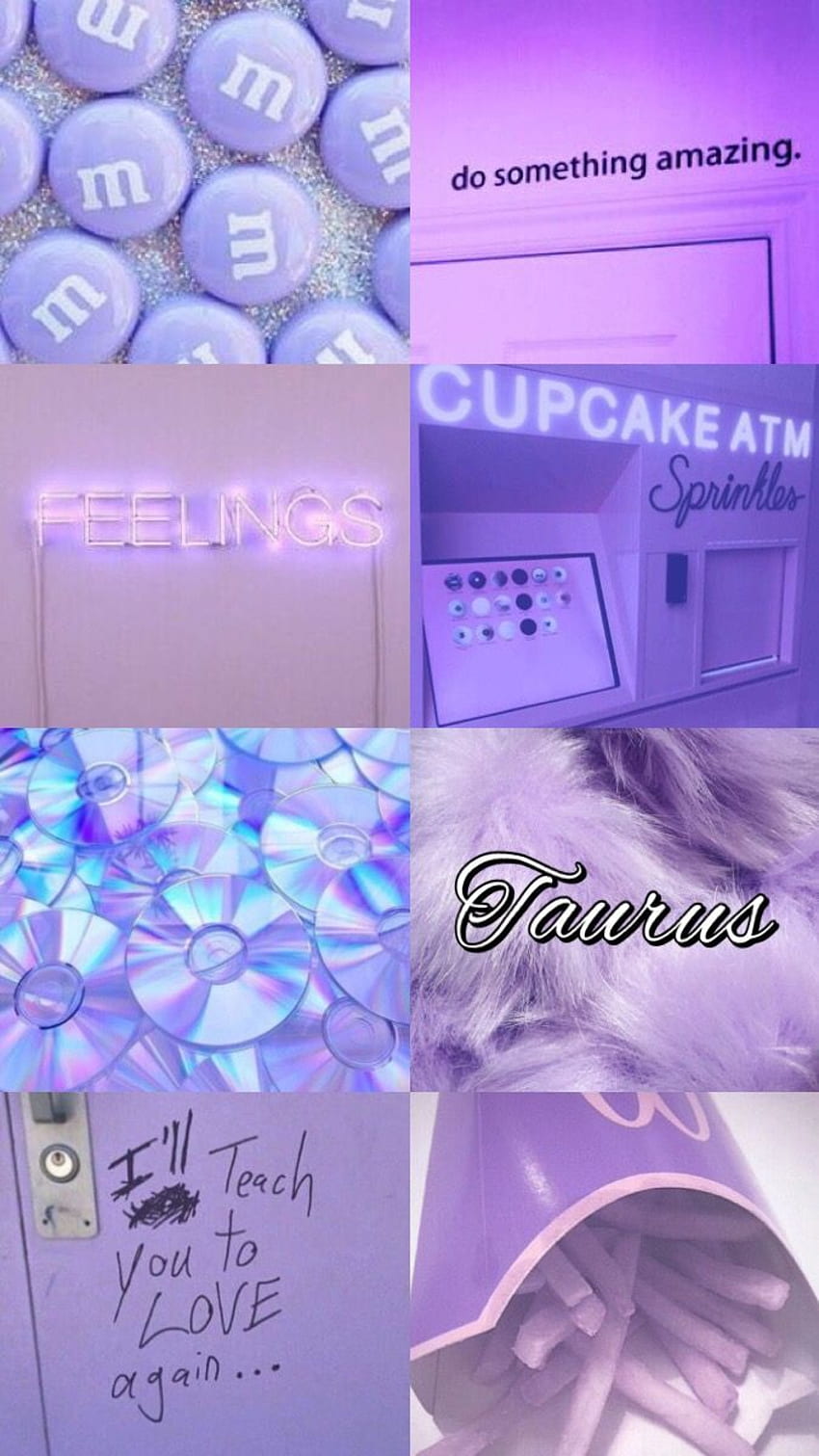 황소자리 , iPhone tumblr Aesthetic, Purple Aesthetic, Cute Taurus HD 전화 배경 화면