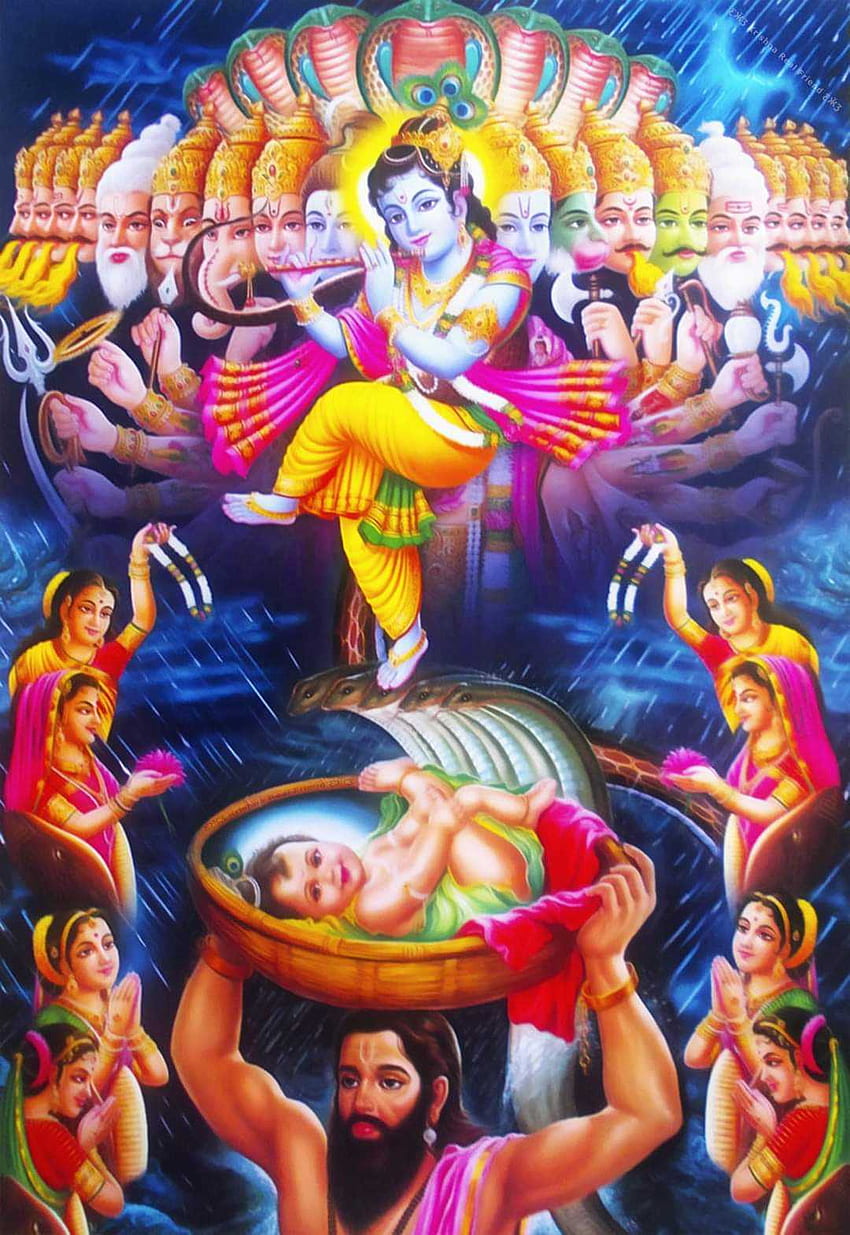 Pan Kryszna. Kryszna Bóg - Hindus, Kryszna Leela Tapeta na telefon HD