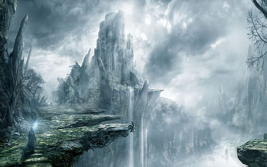 epic fantasy fantasy, anime, dragon warrior,. Fantasy castle, Fantasy landscape, Landscape HD wallpaper