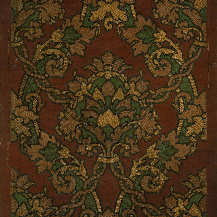 Renaissance Tooled Leather Damask - Antique Rolls HD phone wallpaper