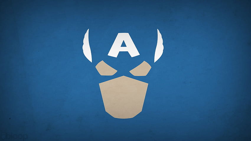 Captain America minimalist , Marvel Comics, hero, Blo0p • For You For & Mobile, Marvel Minimalistic HD wallpaper