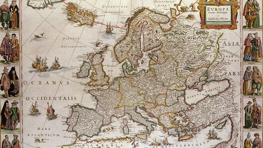 Map of Europe, Europe Aesthetic HD wallpaper