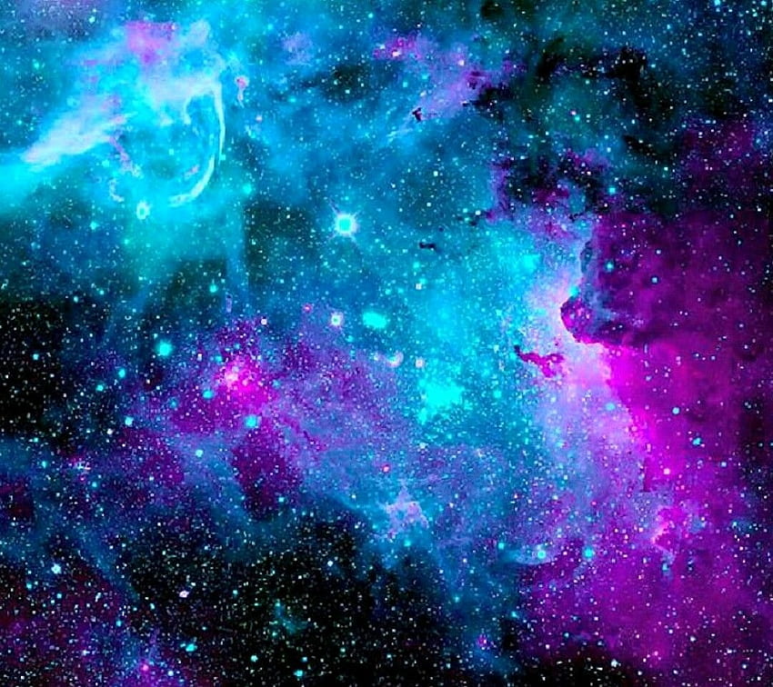 Niebieskie tło galaktyki Piękna przestrzeń Niebieska galaktyka dla Ciebie - na lewo od rzeki Hudson, niebieska fioletowa przestrzeń Tapeta HD