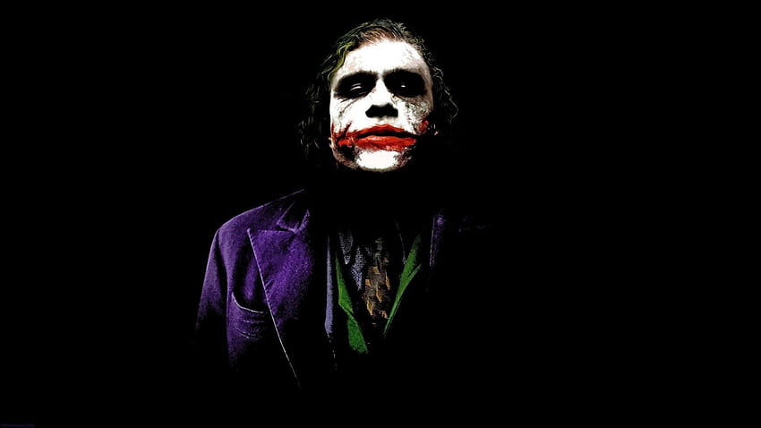 DC Comics, Joker, Simple Background, Black Background, Heath Ledger ...