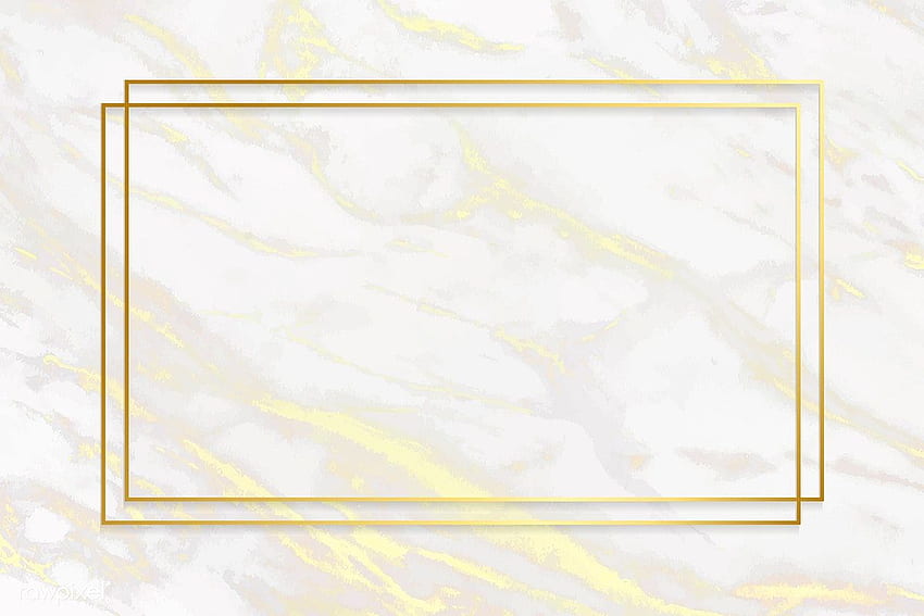 premium vector of Rectangle gold frame on white marble texture background vector by busbus about. Marble texture, Marble background, Textured background, Golden Frame HD wallpaper