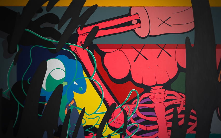 headphones, abstract , vector dark, graffiti, peace, Trippy Peace HD wallpaper