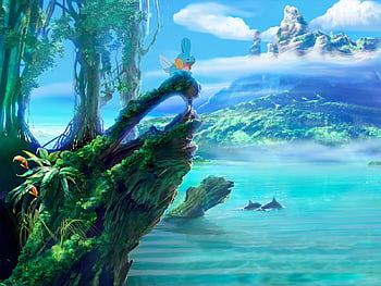 I wish I lived in the pokemon world. Ilustração de paisagem, Cenário anime,  natureza, Pokemon Landscape HD wallpaper