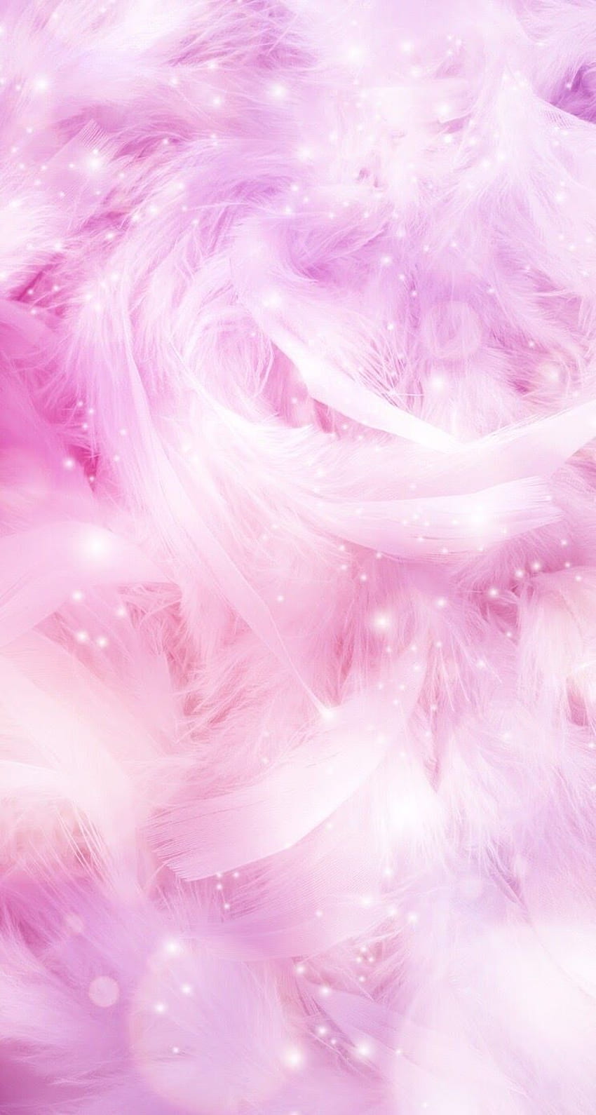 Piume di zucchero filato iPhone, Cotton Candy Pink Sfondo del telefono HD