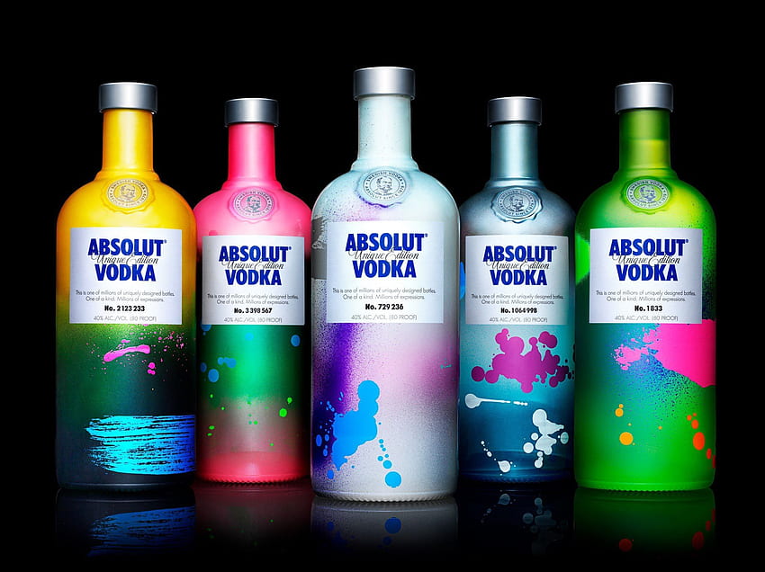 design, vodka, bottles, alcohol, Absolut, drinks, Cool Liquor HD wallpaper