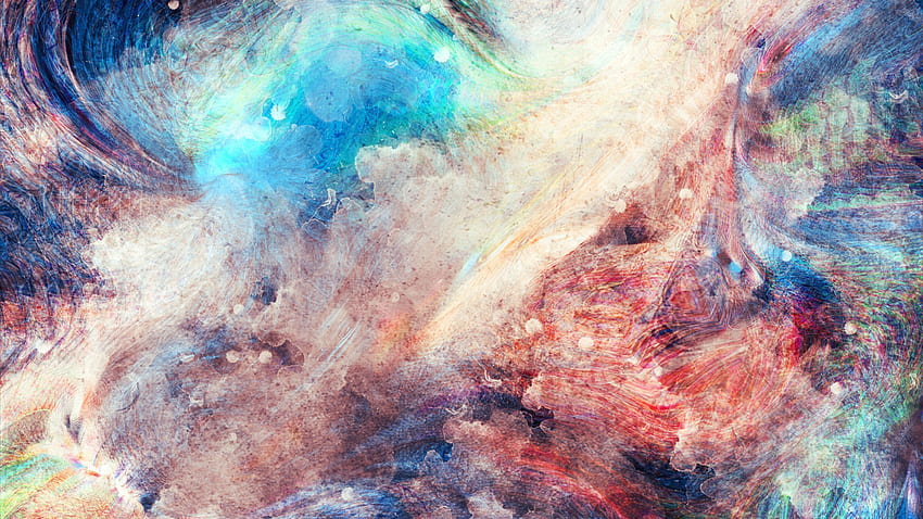 Warna Campuran Sapuan Kuas Abstraksi Abstrak Wallpaper HD