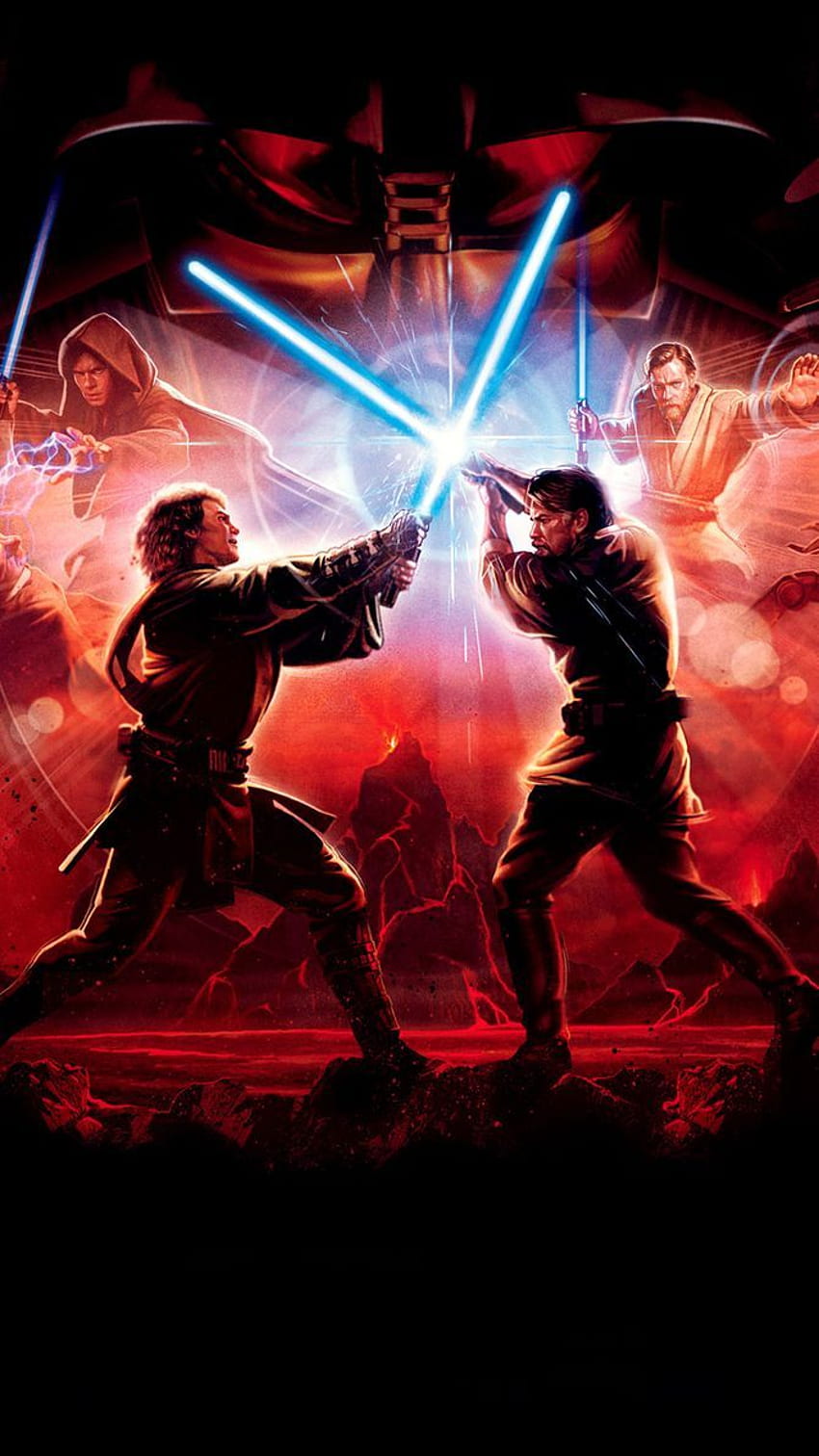 Star Wars: Episode III - Revenge of the Sith (2005) Phone . Star wars poster, Star wars , Star wars 見てみる HD電話の壁紙