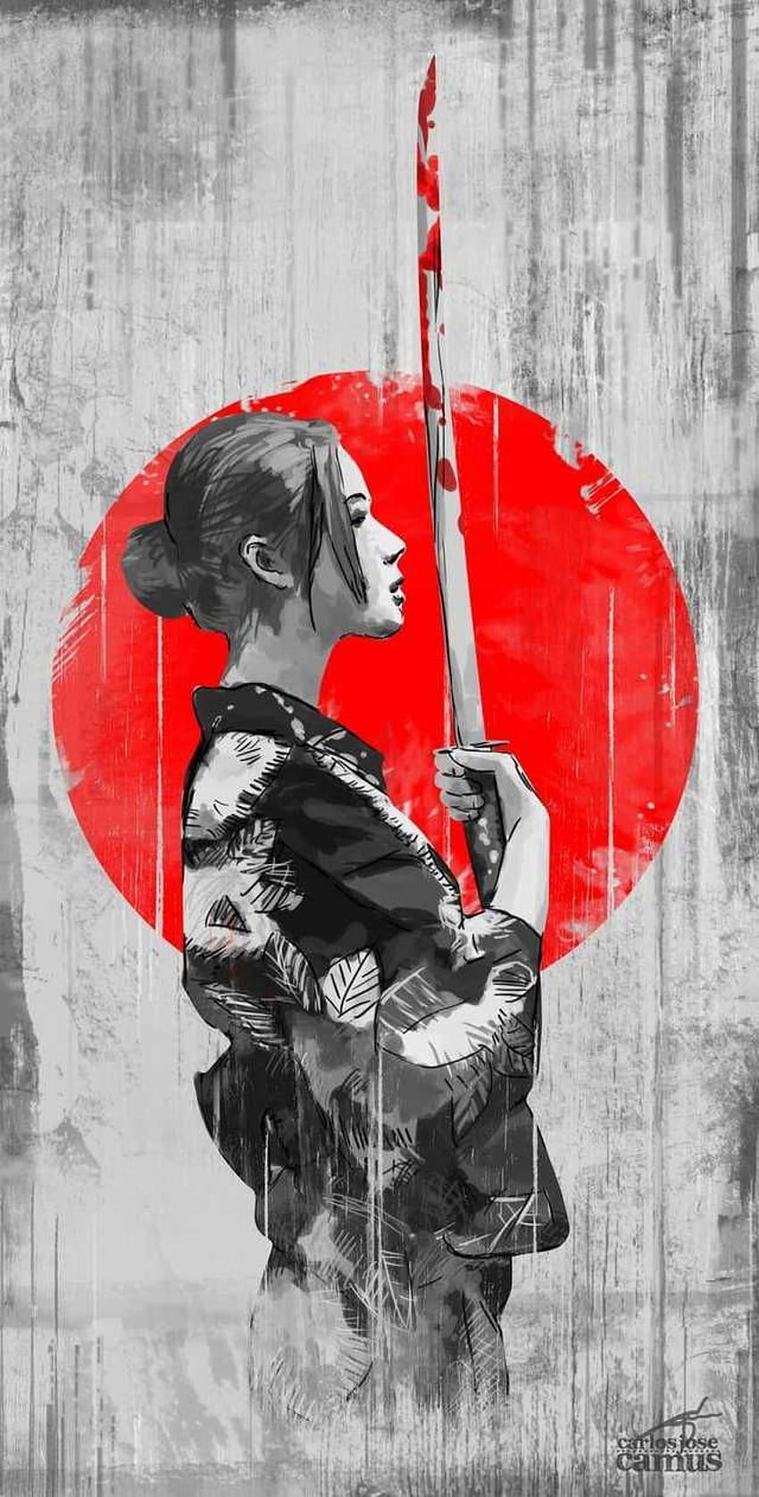 pembuangan telepon; siapkan datamu. Karya seni samurai, Samurai , Seni samurai, Seni Samurai Jepang Tradisional wallpaper ponsel HD