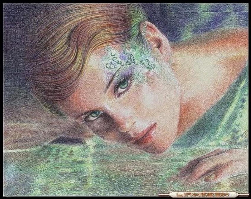 Water Nymph, nymph, fantasy, beautiful, water, female HD wallpaper