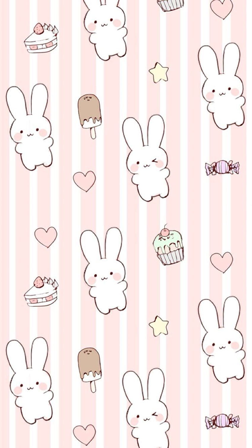 Desktop   Pink Bunny Kawaii Rabbit Cute Pink Bunny 