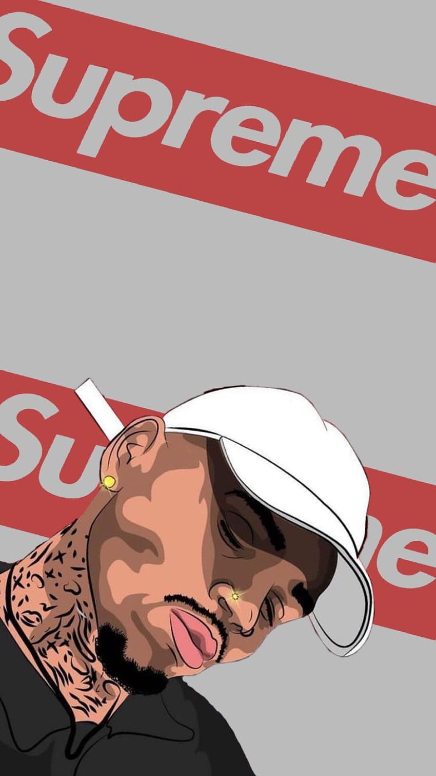 Chris Brown supremo. en 2019. Arte de Chris Brown fondo de pantalla del teléfono
