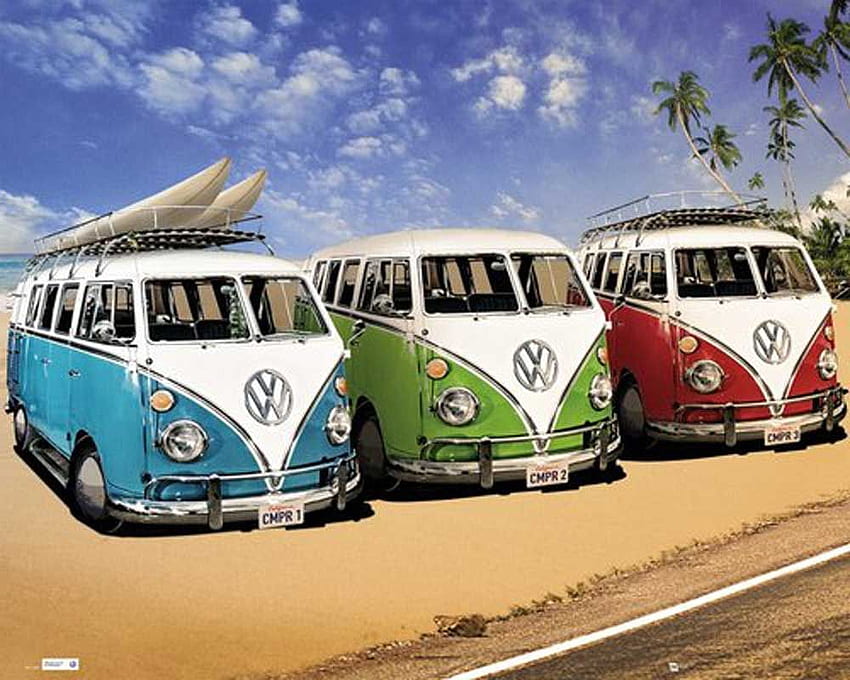 Beach VW Van, Volkswagen T1 HD wallpaper | Pxfuel