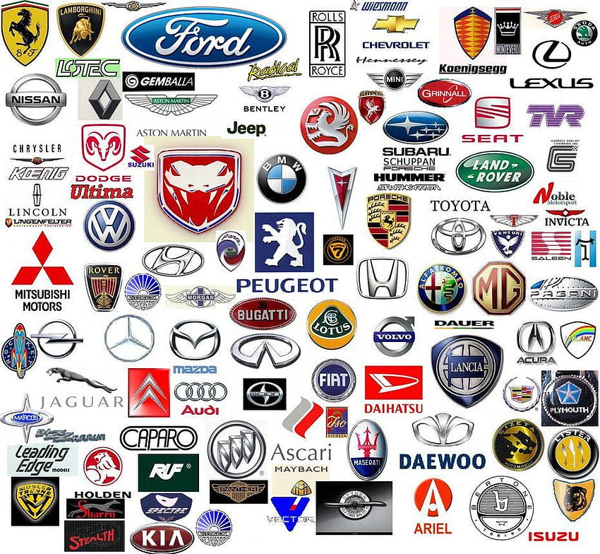 Araba Amblemleri. Araba markaları, Otomobil etiketleri, Araba markaları, Araba Markaları HD duvar kağıdı