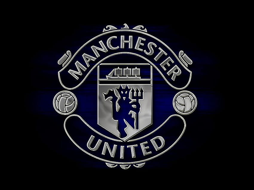 Man U Logo, Manchester United Preto papel de parede HD