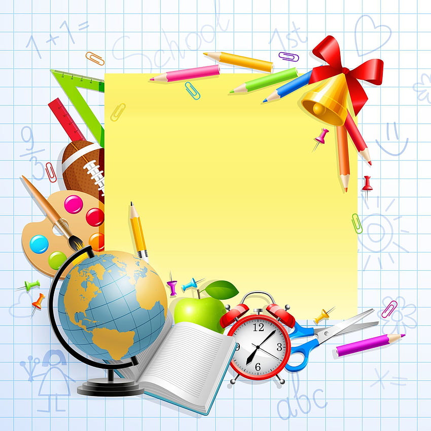 Back To School Frame Schedule Schreibwarenhandbücher - Schule HD-Handy-Hintergrundbild