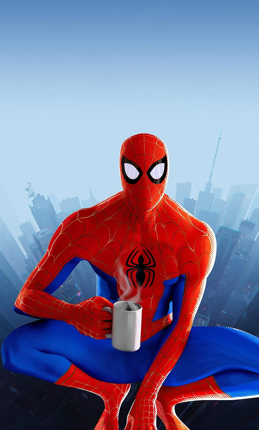 Питър Паркър в SpiderMan Into The Spider Verse HD тапет за телефон
